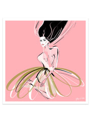 Pink and Pearls - Illustration - Limited Edition Print - Tiffany La Belle