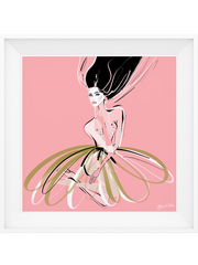 Pink and Pearls - Illustration - Limited Edition Print - Tiffany La Belle