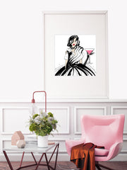 Pugs and Pink Drinks - Illustration - Limited Edition Print - Tiffany La Belle