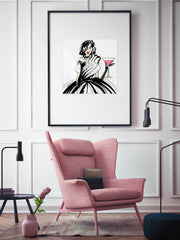 Pugs and Pink Drinks - Illustration - Limited Edition Print - Tiffany La Belle