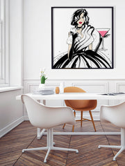 Pugs and Pink Drinks - Illustration - Limited Edition Print - Tiffany La Belle