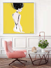 Quite Shy - Illustration - Canvas Gallery Print - Unframed or Framed - Tiffany La Belle