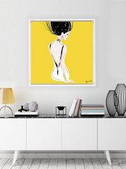 Quite Shy - Illustration - Canvas Gallery Print - Unframed or Framed - Tiffany La Belle