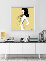 She's All Style - Illustration - Canvas Gallery Print - Unframed or Framed - Tiffany La Belle