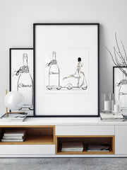 Cheers on Wheels - Illustration - Limited Edition Print - Tiffany La Belle