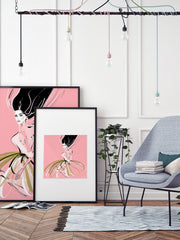 Pink and Pearls - Illustration - Limited Edition Print - Tiffany La Belle