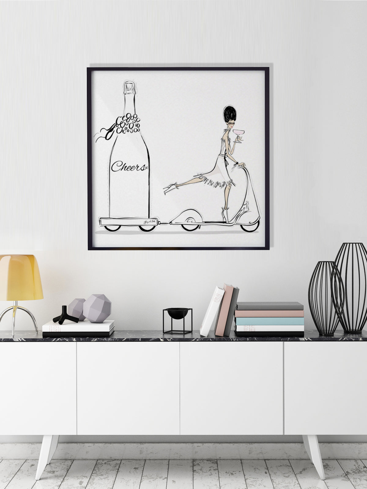 Cheers on Wheels - Illustration - Limited Edition Print - Tiffany La Belle