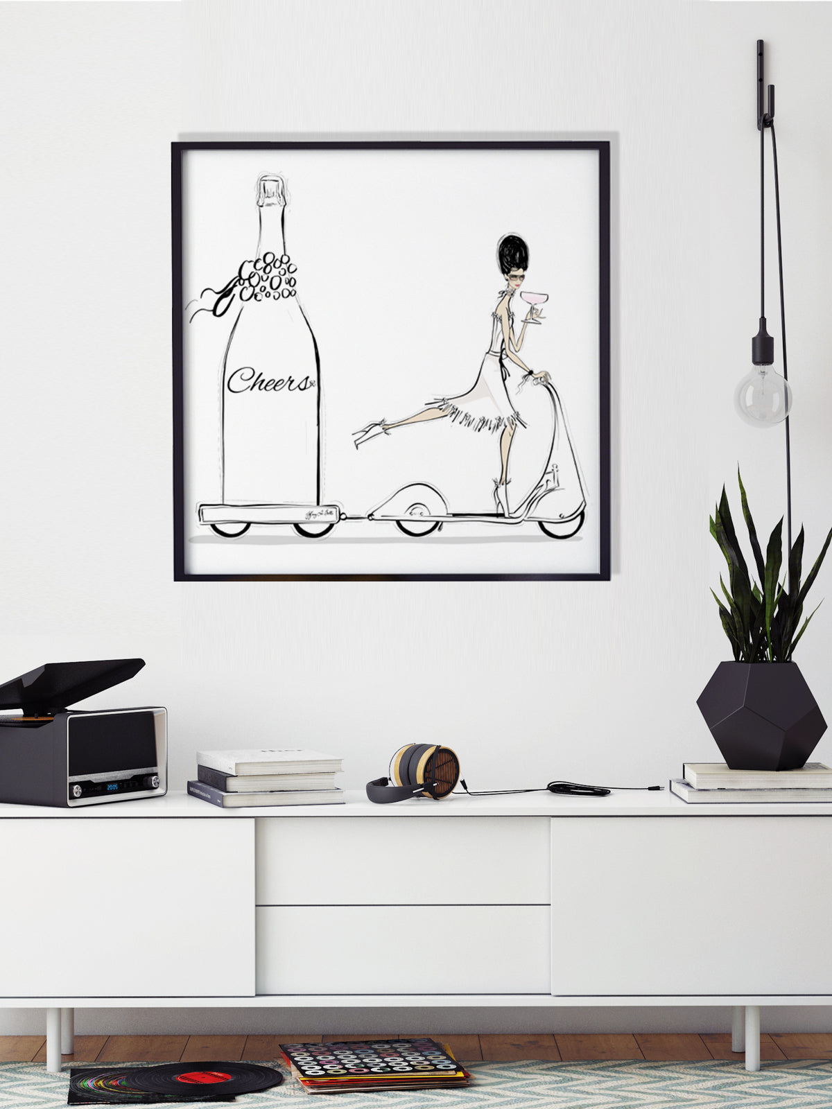Cheers on Wheels - Illustration - Limited Edition Print - Tiffany La Belle