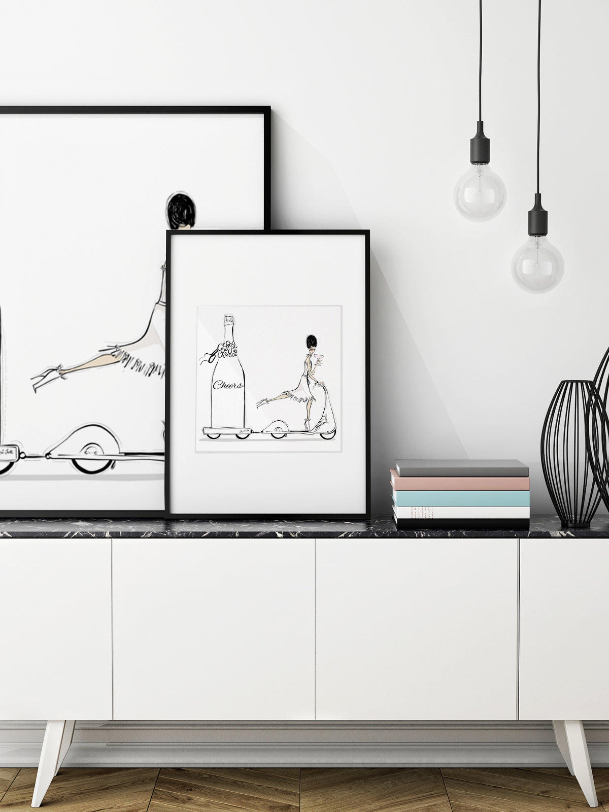 Cheers on Wheels - Illustration - Limited Edition Print - Tiffany La Belle