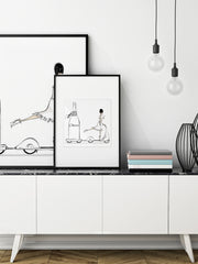 Cheers on Wheels - Illustration - Limited Edition Print - Tiffany La Belle