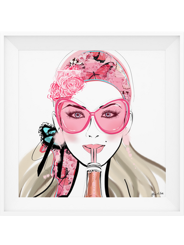 Who Needs a Glass? - Illustration - Limited Edition Print - Tiffany La Belle