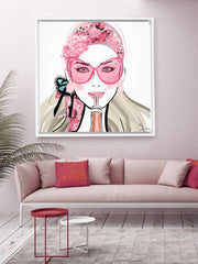 Who Needs a Glass? - Illustration - Canvas Gallery Print - Unframed or Framed - Tiffany La Belle