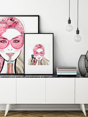 Who Needs a Glass? - Illustration - Limited Edition Print - Tiffany La Belle