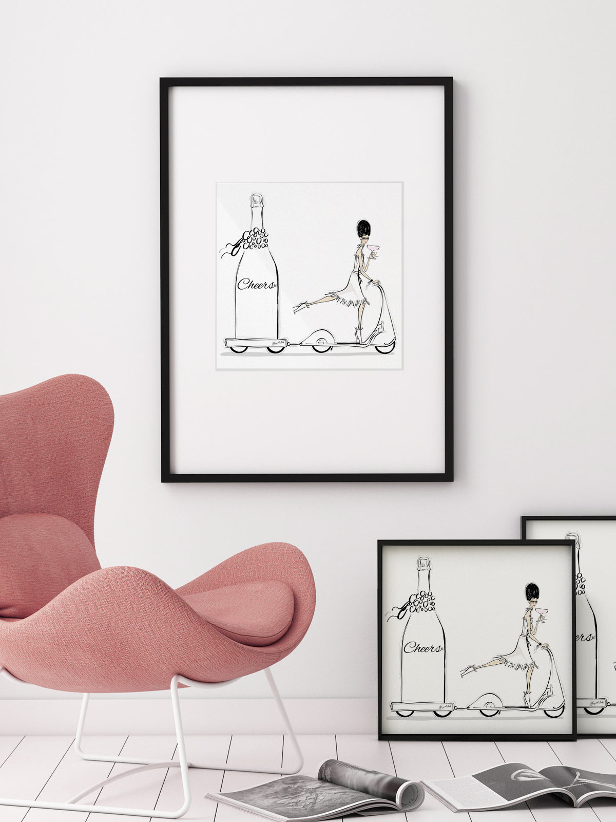 Cheers on Wheels - Illustration - Limited Edition Print - Tiffany La Belle