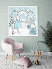 Young Lovers - Illustration - Canvas Gallery Print - Unframed or Framed - Tiffany La Belle