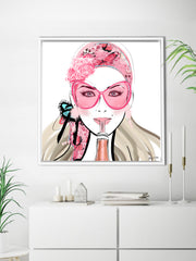 Who Needs a Glass? - Illustration - Canvas Gallery Print - Unframed or Framed - Tiffany La Belle